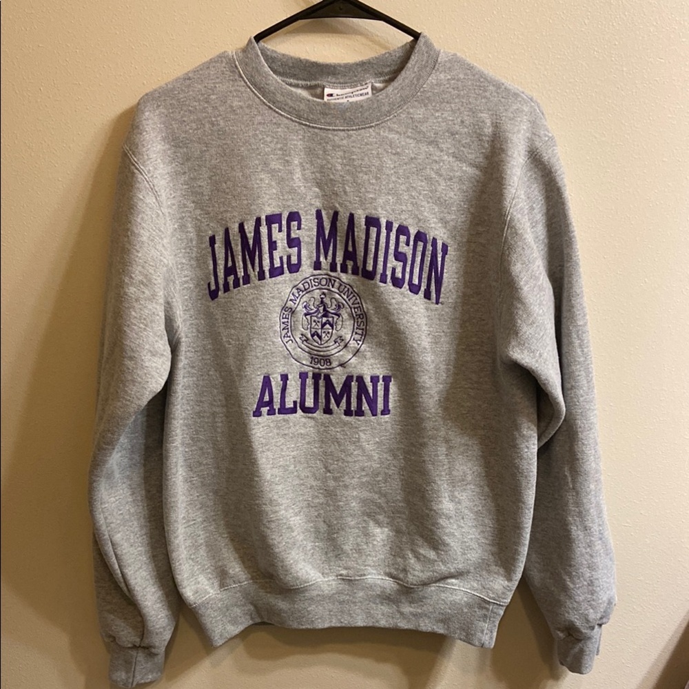 Gray James Madison Alumni Sweater